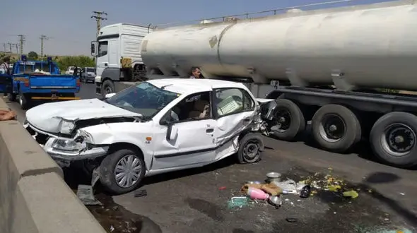 ۶ زخمی در تصادف هولناک پراید با پژو پارس در قزوین