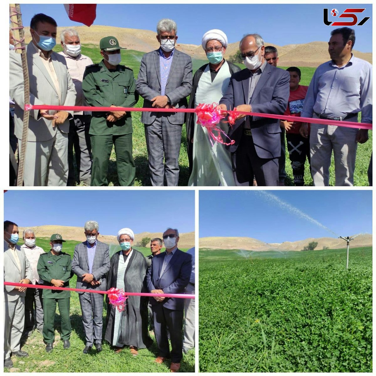 افتتاح طرح آبیاری  بارانی در روستای باباکندی