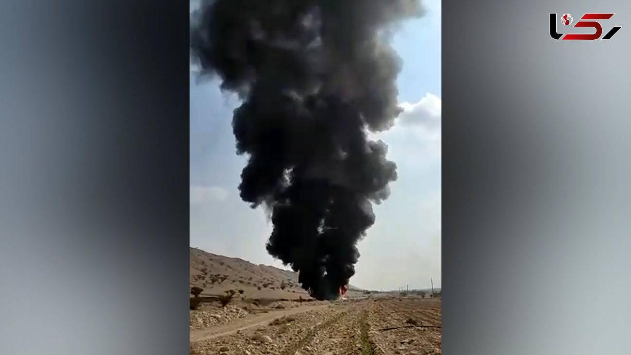 فیلم زنده سوختن راننده تانکر حمل سوخت در آتش سوزی وحشتناک/ در لار رخ داد