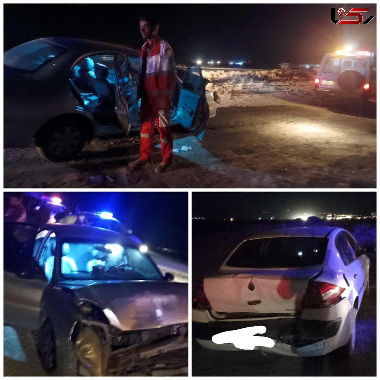 تصادف دو دستگاه خودرو سواری در محور تربت حیدریه مشهد