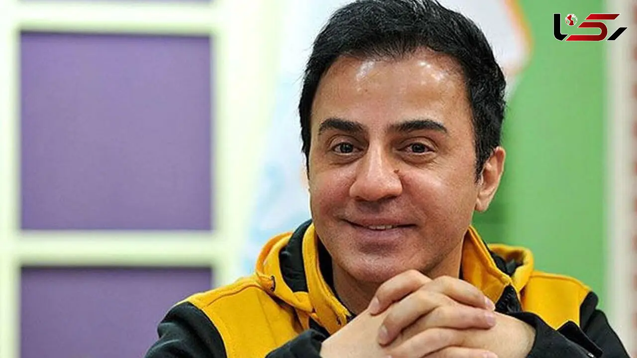 عمو پورنگ در آغوش یک خرس عروسکی زرد!
