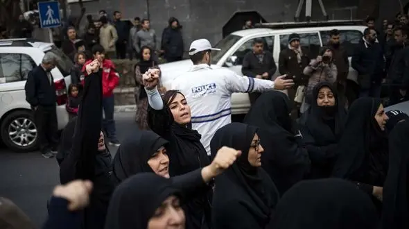 تجمع اعتراضی مقابل دفتر سازمان ملل در تهران