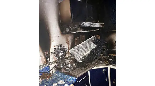  حریق در منزل مسکونی واقع در خیابان سهروردی گلدشت شرقی+ عکس