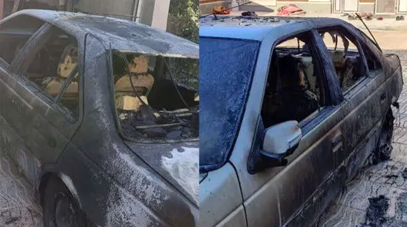 آتش سوزی مرموز خودروی مدیرعامل شرکت مس سونگون ورزقان + جزییات و عکس