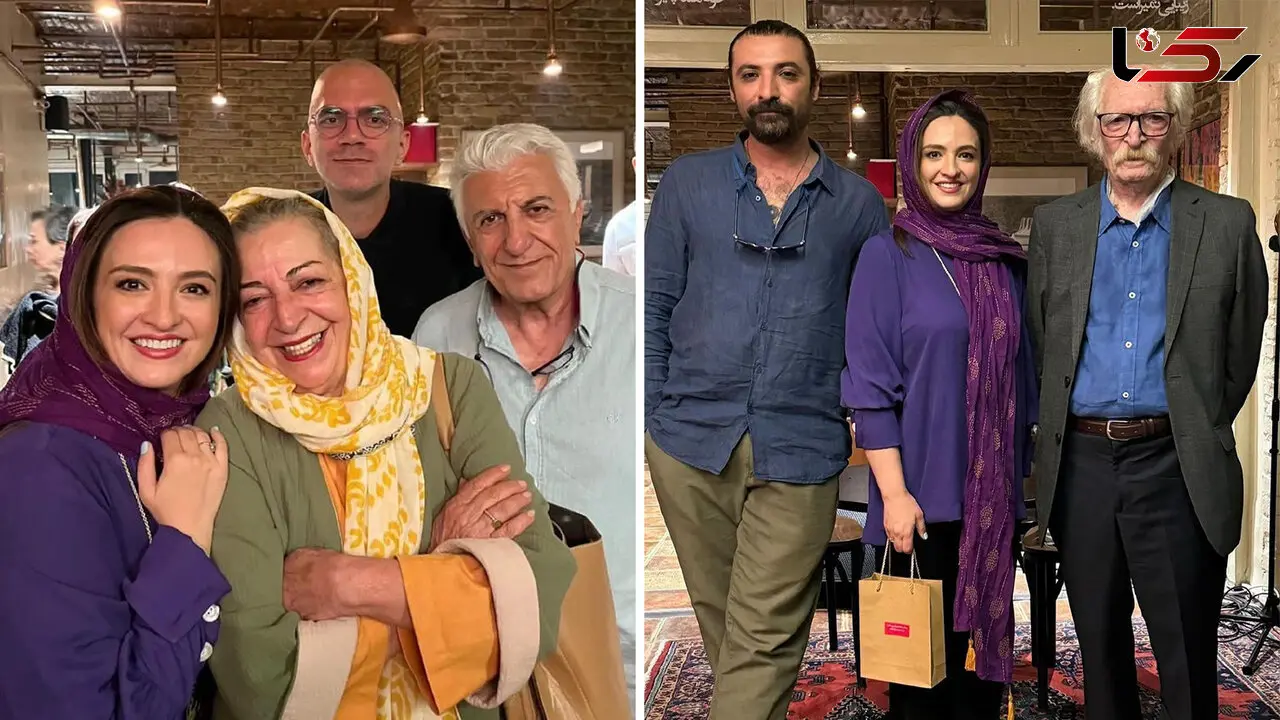 جشن تولد 84 سالگی محمود دولت آبادی + عکس یادگاری بازیگران زن و مردی که در جشن حضور داشتند
