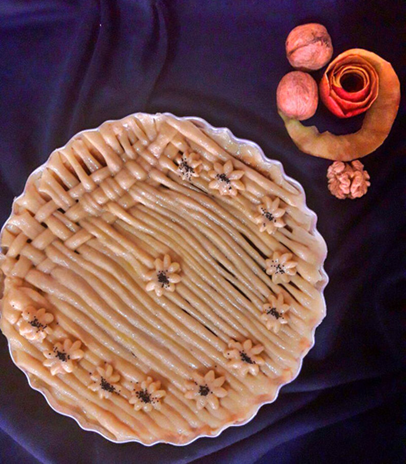 طرز تهیه نان سیب گردو دارچین ( نان پونچیک )