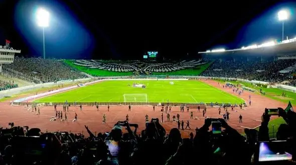 زیباترین طرح موزاییکی روی سکوها/ خوش سلیقه مثل طرفداران تیم مراکشی