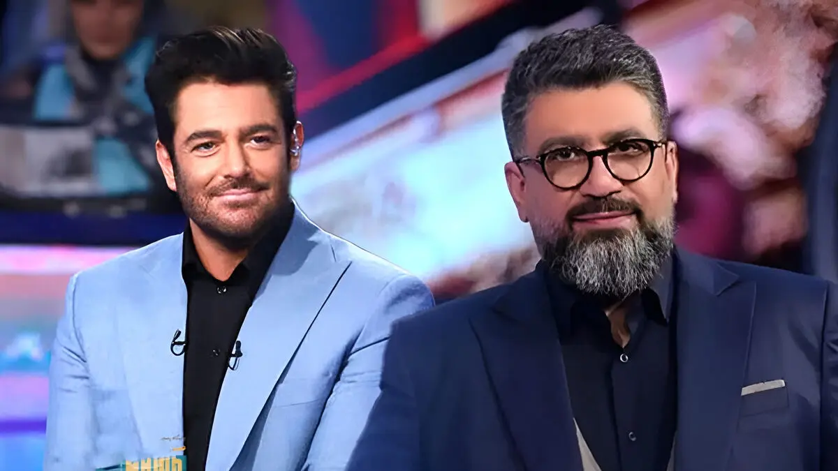 رضا رشیدپور روی آنتن به چشم های سبز محمدرضا گلزار گیر داد! / گلزار: گفتم این حرف ها را بزنید، برنامه را ترک می کنم