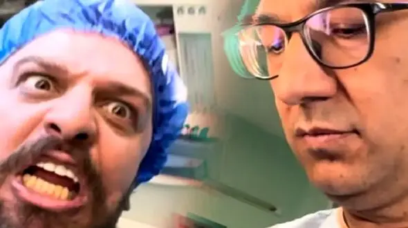 فیلم آواز شاد / مجتبی شفیعی تو اتاق عمل جراح ها رو واردار کرده به خوندن فقط رقصش رو تخت