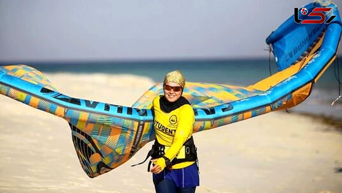 Female sailing champion on the podium