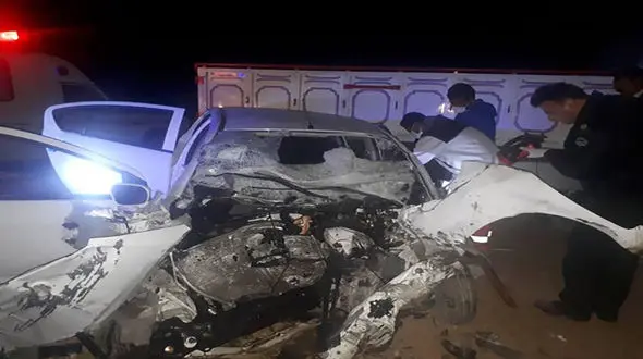 مرگ تلخ 4 نفر در تصادف پراید با برلیانس / پراید مچاله شد