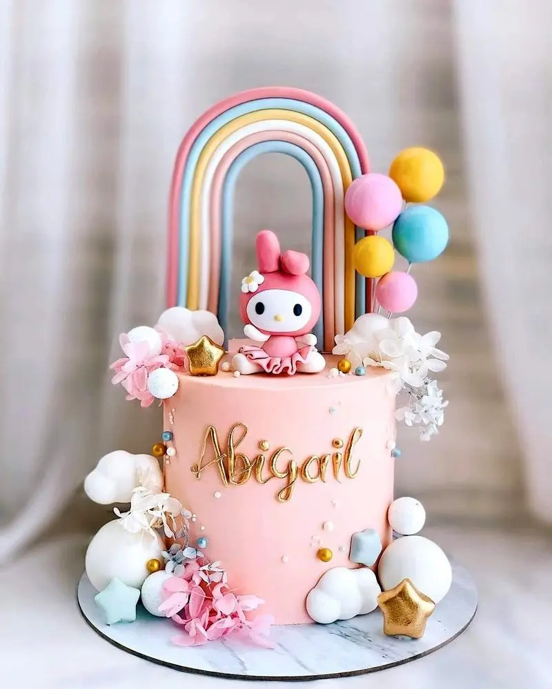 کیک تولد کرومی ساده