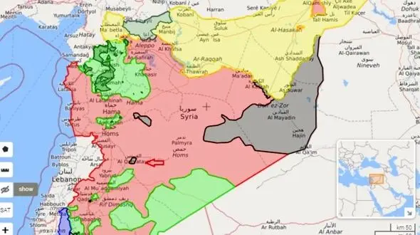 در حمله‌ای غافلگیرانه شهر القریتین سوریه به اشغال داعش درآمد
