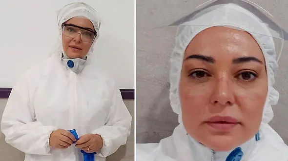 رزیتا غفاری پرستار مبارزه با کرونا شد + عکس