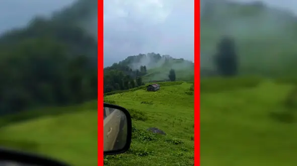 فیلم بارش باران در روستای ییلاقی اولسبلنگاه ماسال