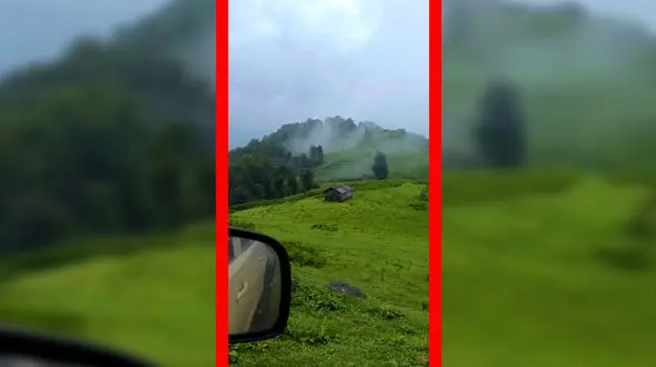 فیلم بارش باران در روستای ییلاقی اولسبلنگاه ماسال