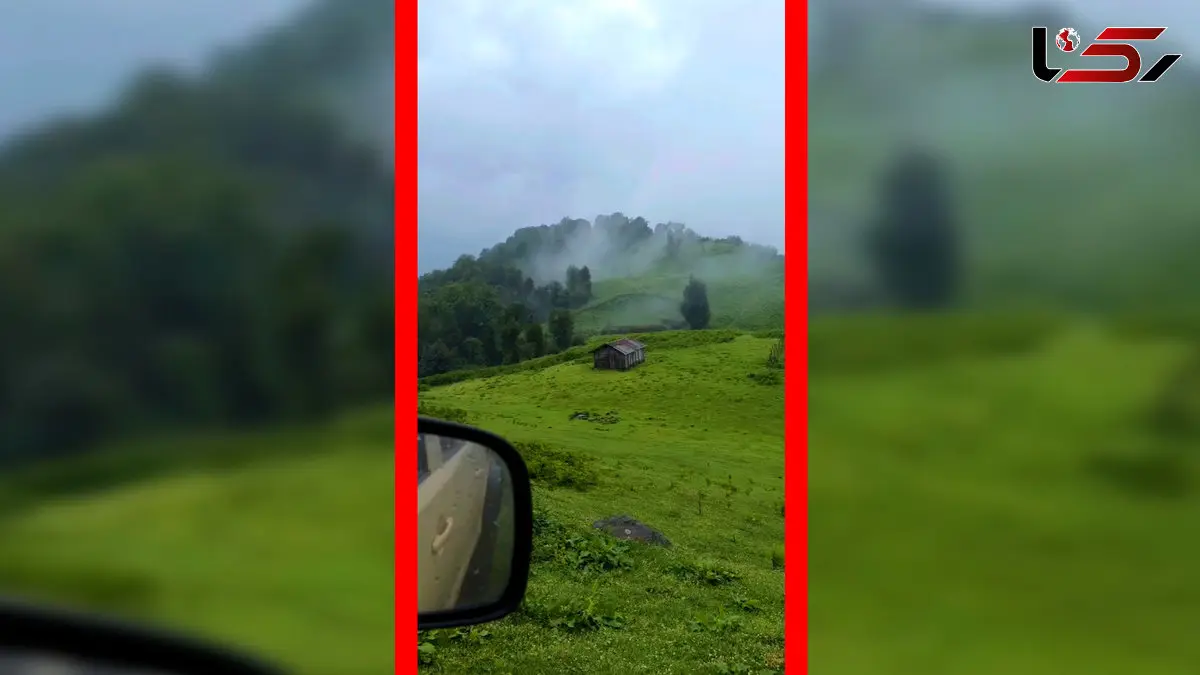 فیلم بارش باران در روستای ییلاقی اولسبلنگاه ماسال