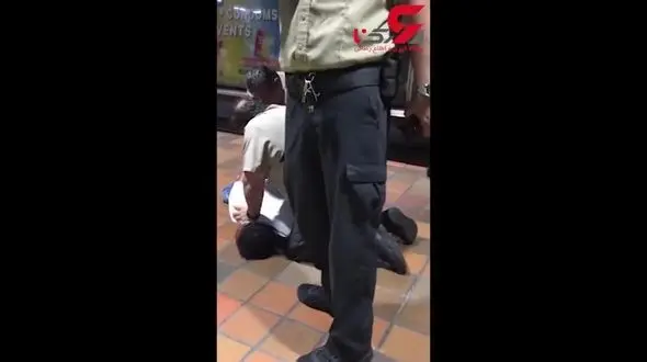 رفتار وحشیانه ماموران مترو با یک زن + فیلم