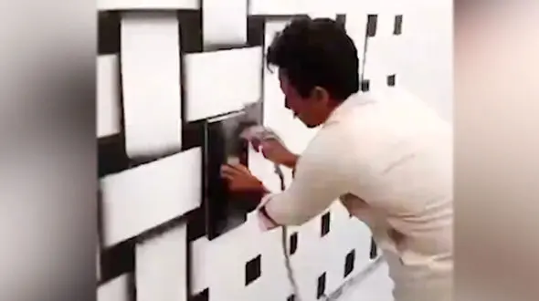 رنگ آمیزی دیوار به روش متفاوت + فیلم