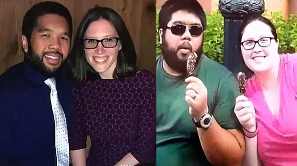 بارداری بهانه ای برای رژیم غذایی یک زوج چاق شد+عکس