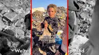 فیلم جستجوی کودکان غزه میان زباله‌ها برای غذا