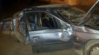 4 عکس دلخراش از تصادف هولناک پژو با کابل های فشار قوی در جاده سنتو مشهد