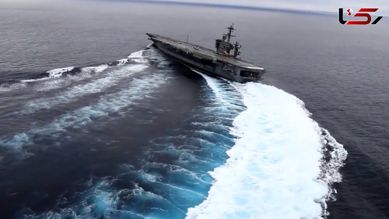 اقدام خارق العاده یک ناو هواپیمابر در اقیانوس اطلس + فیلم