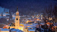 بارش برف در شهر سروینیا در ایتالیا + فیلم 