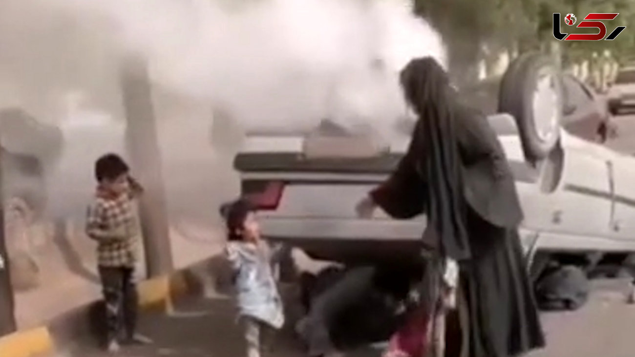فیلم عجیب از واژگونی خودروی قاچاقچیان افغانستانی در کرمان