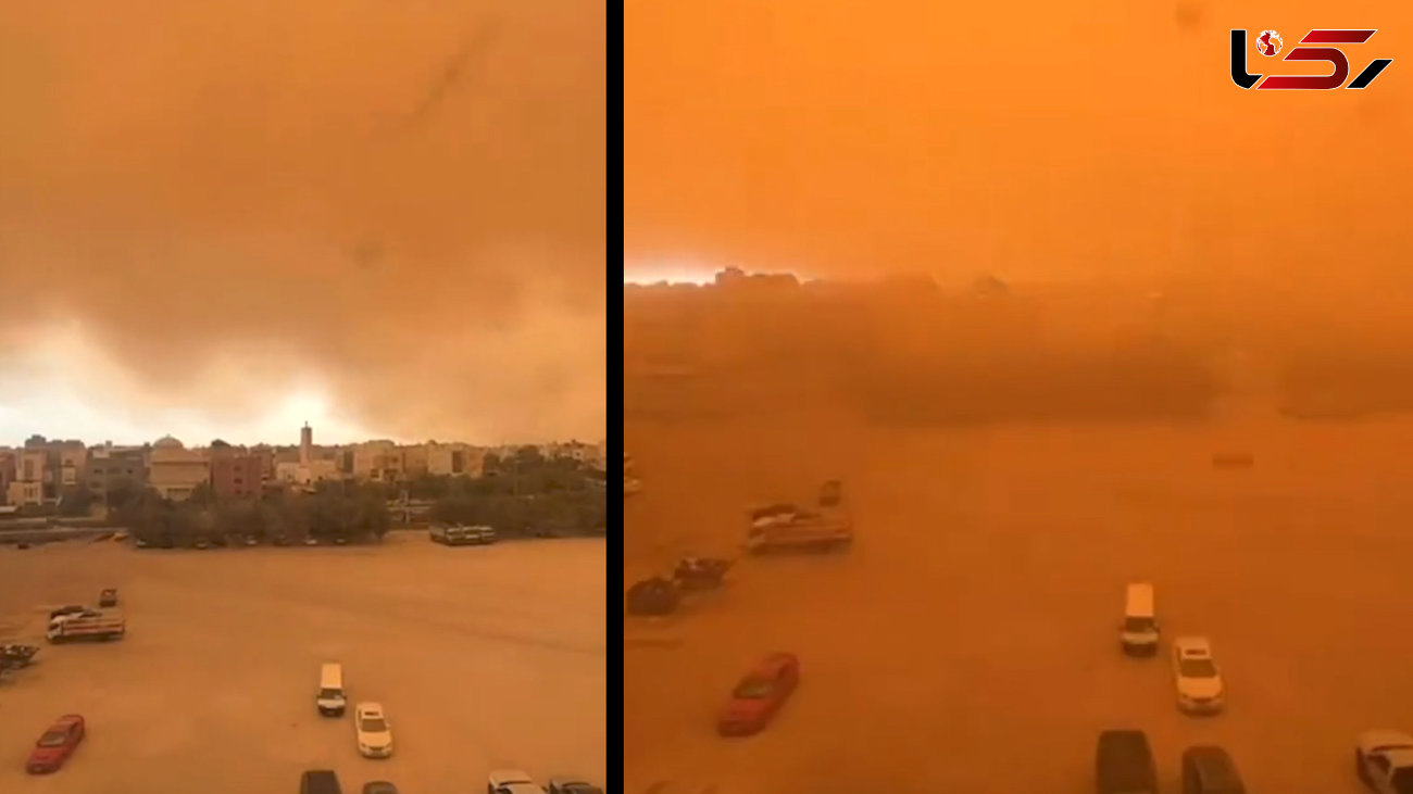 فیلم ترس آور از لحظه ورود طوفان گرد و غبار به کویت