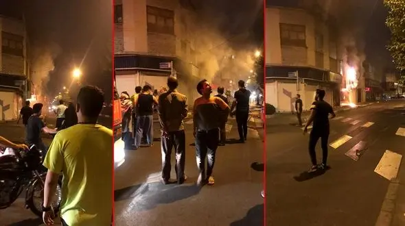 آتش سوزی مغازه پروتئینی در بلوار ابوذر تهران / صدای انفجار گاز یخچال ها نیمه شب ترس را به جان مردم انداخت +عکس و فیلم