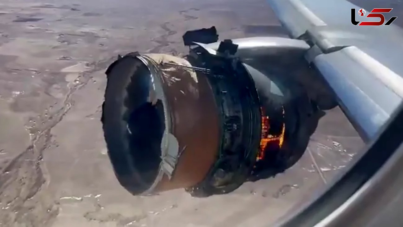 فیلمی ترسناک از آتش گرفتن موتور هواپیما / می‌سوزد اما پرواز همچنان ادامه دارد!