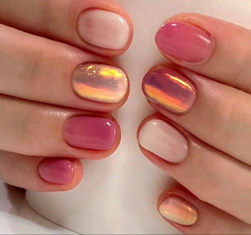 طرح ناخن ساده و شیک دخترانه