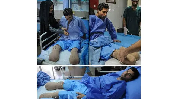 قطع شدن 2 پای مامور پلیس وظیفه شناس در قطار  تهران - اهواز + عکس تکان دهنده