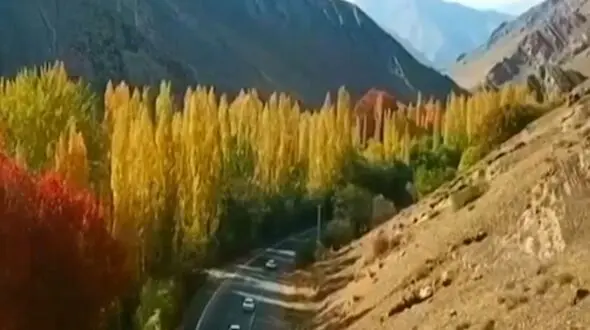 پاییز رویایی در جاده کرج - کندوان؛ زیبایی بی‌ پایان طبیعت + فیلم