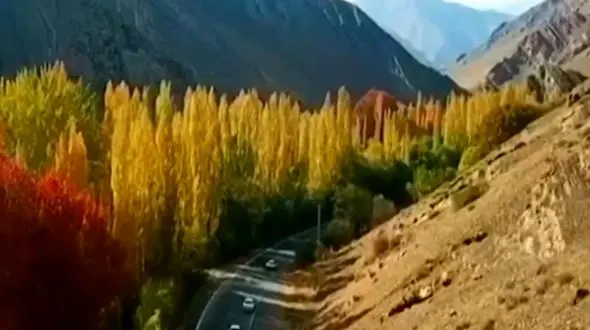 پاییز رویایی در جاده کرج - کندوان؛ زیبایی بی‌ پایان طبیعت + فیلم