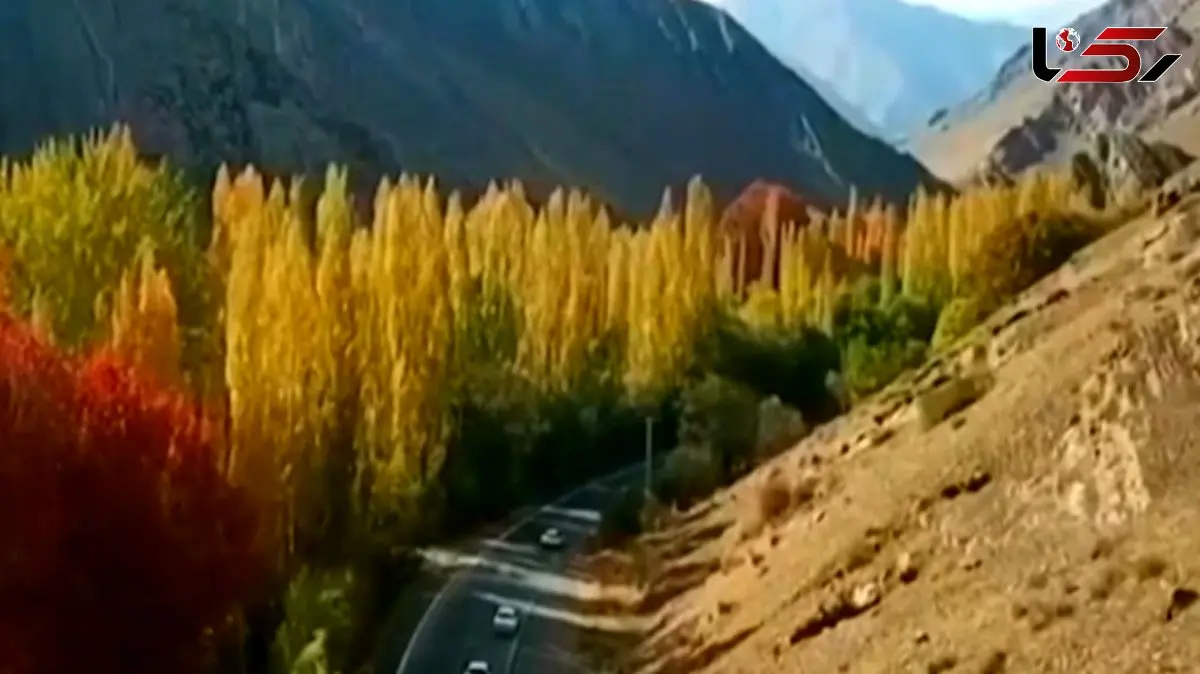 پاییز رویایی در جاده کرج - کندوان؛ زیبایی بی‌ پایان طبیعت + فیلم