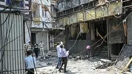 فیلم آتش سوزی مهیب برج سعیدیه همدان / مرگ تلخ نگهبان برج