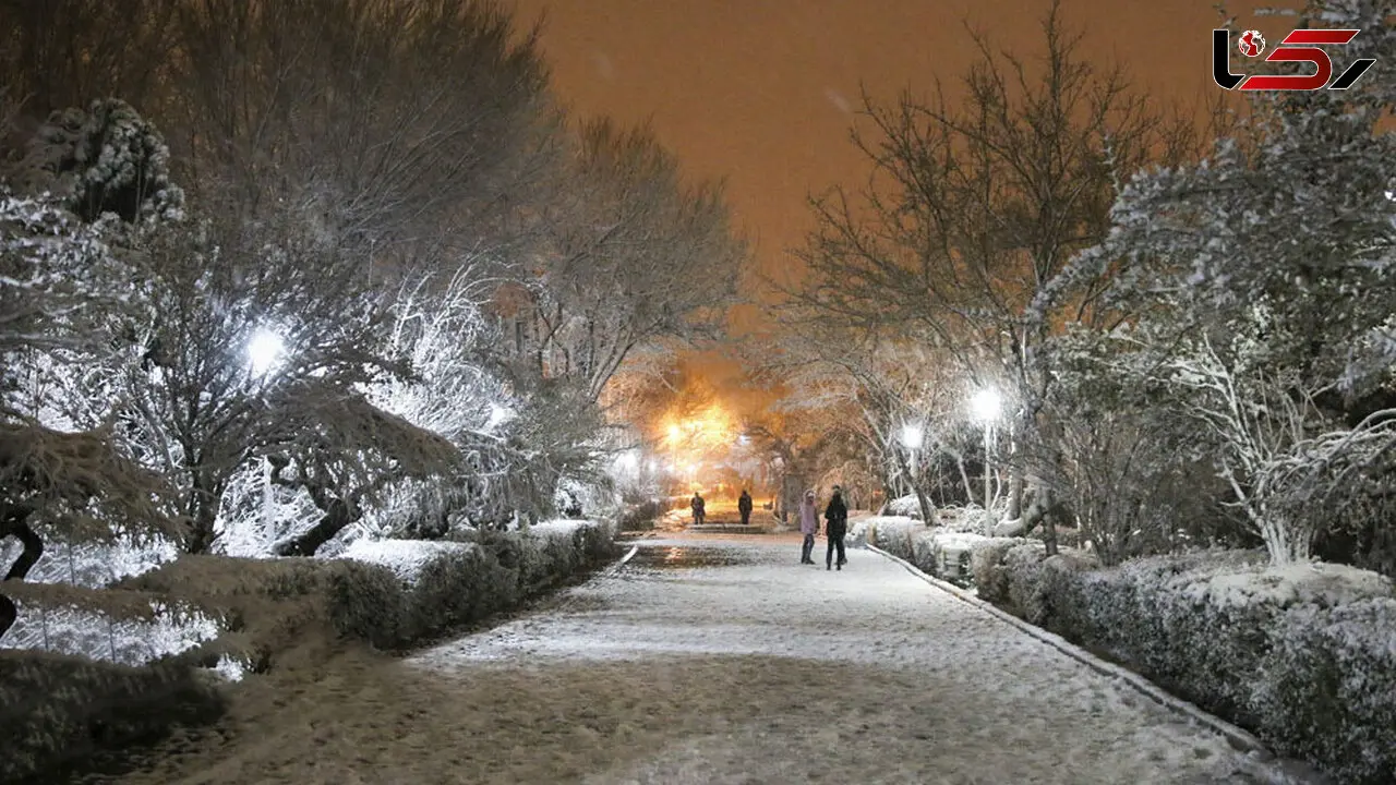 بارش برف شهرستان‌های اصفهان را سفیدپوش کرد