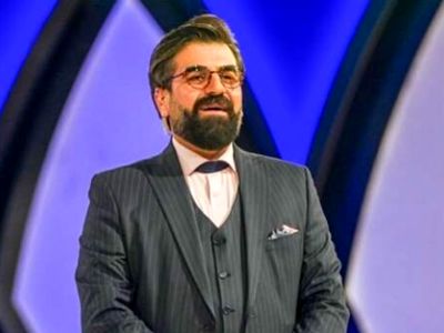 قاب دونفره و عاشقانه رسالت بوذری، مجری برنامه محفل با همسر شاعر و جوانش/ چقد بهم میان + عکس