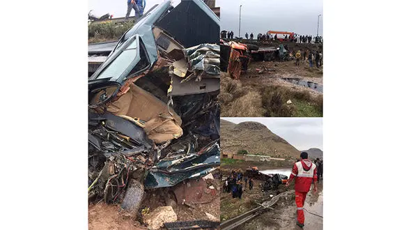 مرگ تلخ 5 مسافر در تصادف جاده خوی _ چایپاره+ عکس