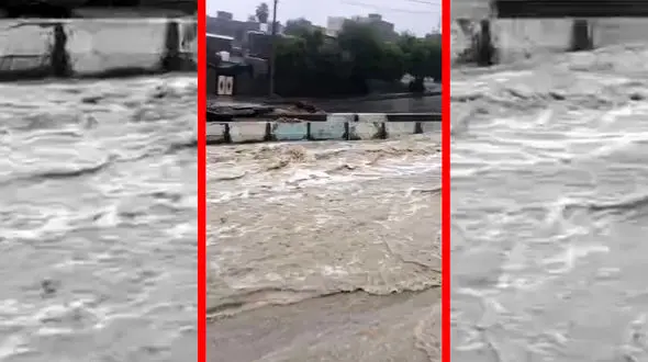 فیلم جاری شدن سیلاب در بعضی مناطق بندرعباس
