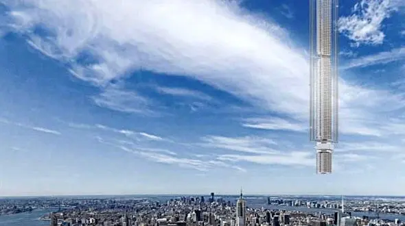 آسمانخراشی متصل به سیارک در دبی ساخته می شود+عکس