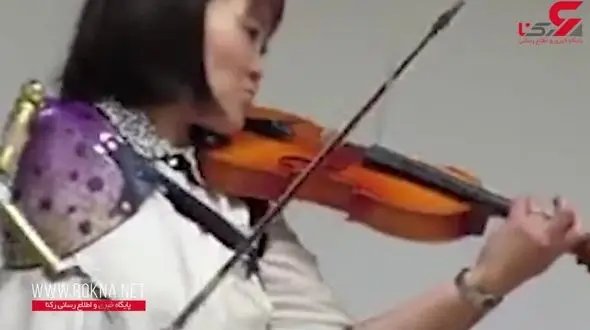 نوازنده ویولن با یک دست+فیلم