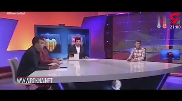 حادثه برای گزارشگر پیش از آغاز بازی دیشب والنسیا و آرسنال!+فیلم