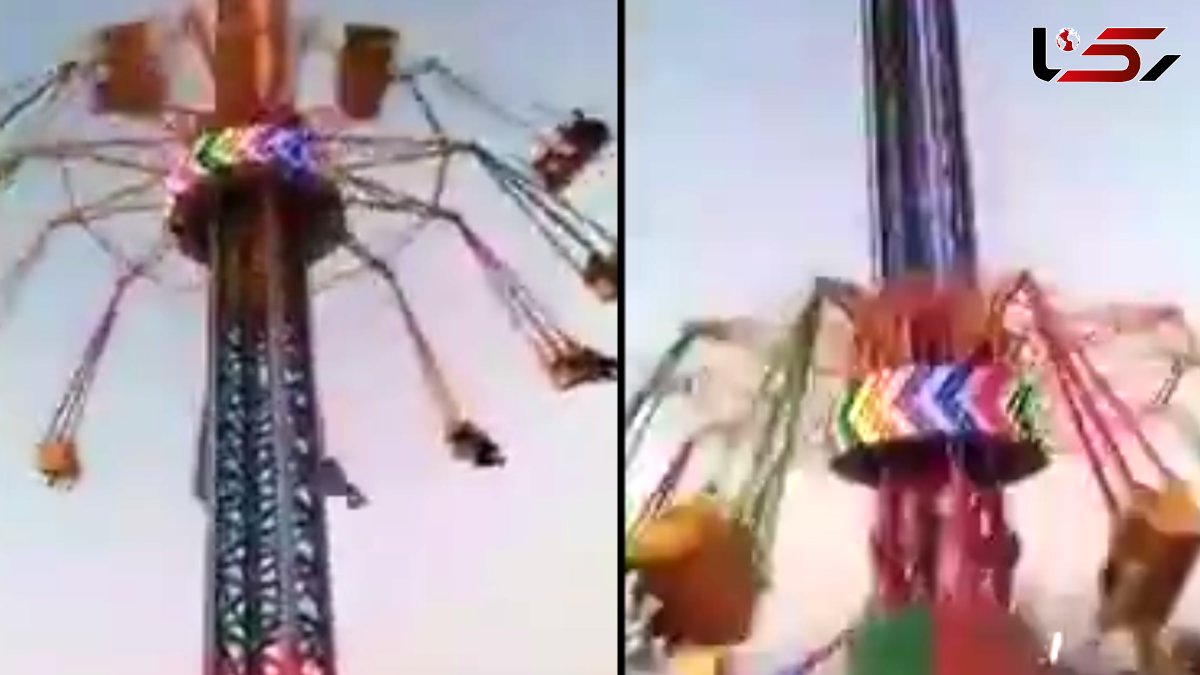 لحظه هولناک سقوط چرخ و فلک شهربازی از ارتفاع + فیلم