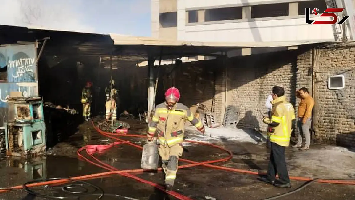 فیلم لحظه آتشسوزی هولناک در کارگاه شارژ سیلندر گاز مایع در مسعودیه