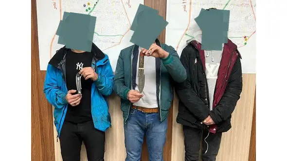 این 3 جوان خشن در یوسف آباد برای دزدی چاقو می کشیدند + عکس