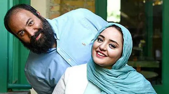 سلفی مجسمه ای نرگس محمدی و علی اوجی ! 