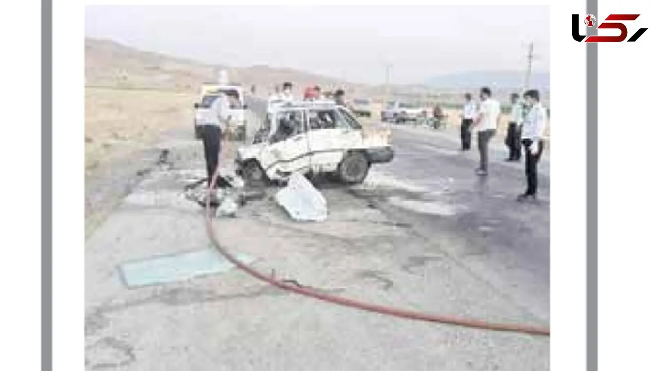 مرگ وحشتناک در جاده / 3 تن زنده زنده سوختند